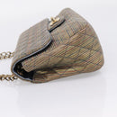 CHANEL Chain Matelasse Shoulder Bag Canvas Multicolor Gold CC Auth 208217M-4