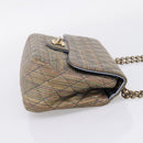 CHANEL Chain Matelasse Shoulder Bag Canvas Multicolor Gold CC Auth 208217M-5