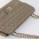 CHANEL Chain Matelasse Shoulder Bag Canvas Multicolor Gold CC Auth 208217M-6