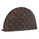 LOUIS VUITTON Monogram Trousse Demi Ronde Cosmetic Pouch M47520 LV Auth 208218-1