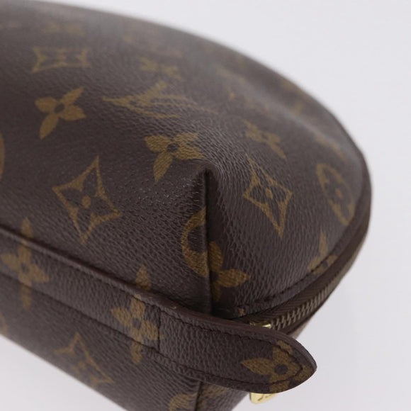 LOUIS VUITTON Monogram Trousse Demi Ronde Cosmetic Pouch M47520 LV Auth 208218