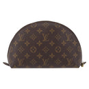 LOUIS VUITTON Monogram Trousse Demi Ronde Cosmetic Pouch M47520 LV Auth 208218-3