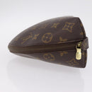 LOUIS VUITTON Monogram Trousse Demi Ronde Cosmetic Pouch M47520 LV Auth 208218-5