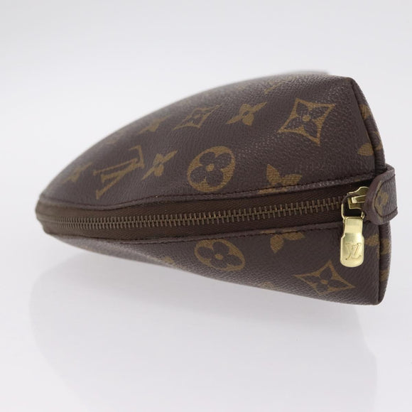 LOUIS VUITTON Monogram Trousse Demi Ronde Cosmetic Pouch M47520 LV Auth 208218