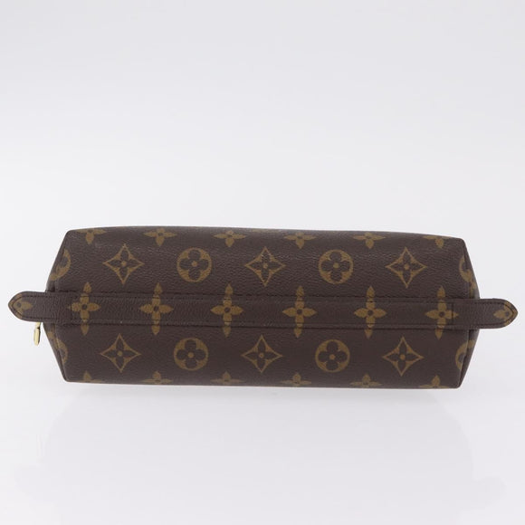 LOUIS VUITTON Monogram Trousse Demi Ronde Cosmetic Pouch M47520 LV Auth 208218