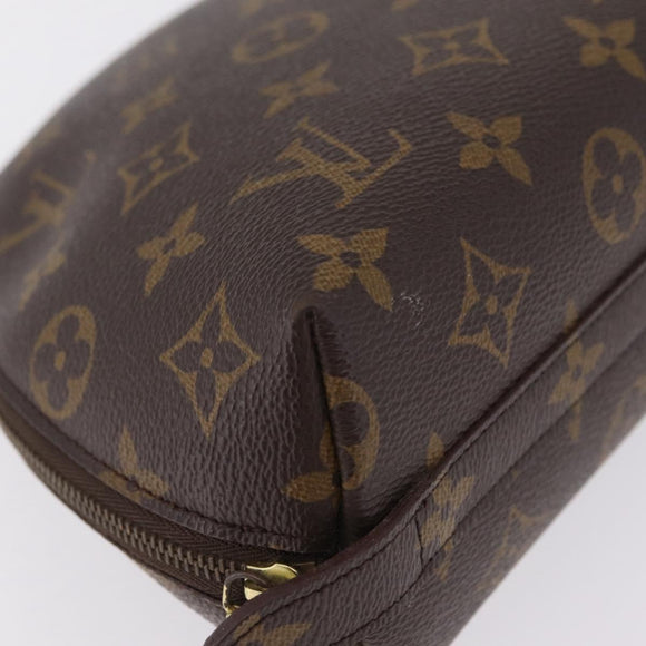 LOUIS VUITTON Monogram Trousse Demi Ronde Cosmetic Pouch M47520 LV Auth 208218