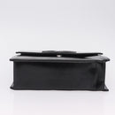 CHANEL Chain Hand Bag Patent leather Black Silver CC Auth 208219A-5