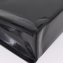 CHANEL Chain Hand Bag Patent leather Black Silver CC Auth 208219A-17