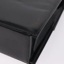 CHANEL Chain Hand Bag Patent leather Black Silver CC Auth 208219A-18