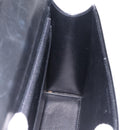 CHANEL Chain Hand Bag Patent leather Black Silver CC Auth 208219A-23