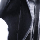 CHANEL Chain Hand Bag Patent leather Black Silver CC Auth 208219A-26