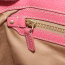Miu Miu Bamboo Hand Bag Raffia Pink Gold Auth 208220A-21