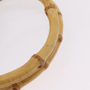 Miu Miu Bamboo Hand Bag Raffia Pink Gold Auth 208220A-9