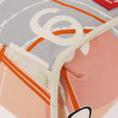 CHANEL Cruise Line Hand Bag Canvas Beige Silver CC Auth 208221A-11