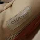 CHANEL Cruise Line Hand Bag Canvas Beige Silver CC Auth 208221A-16