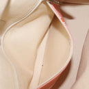 CHANEL Cruise Line Hand Bag Canvas Beige Silver CC Auth 208221A-21