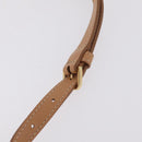 BURBERRY Shoulder Bag Leather Beige Gold Auth 208225V-11