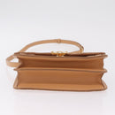 BURBERRY Shoulder Bag Leather Beige Gold Auth 208225V-12