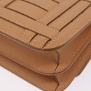 BURBERRY Shoulder Bag Leather Beige Gold Auth 208225V-16