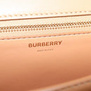BURBERRY Shoulder Bag Leather Beige Gold Auth 208225V-21