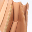 BURBERRY Shoulder Bag Leather Beige Gold Auth 208225V-23