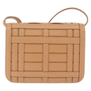 BURBERRY Shoulder Bag Leather Beige Gold Auth 208225V-3