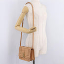 BURBERRY Shoulder Bag Leather Beige Gold Auth 208225V-31