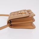 BURBERRY Shoulder Bag Leather Beige Gold Auth 208225V-5