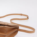 BURBERRY Shoulder Bag Leather Beige Gold Auth 208225V-8