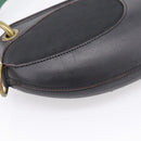 LOEWE Shoulder Bag Leather Black Gold Auth 208228V-19
