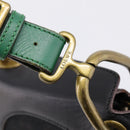 LOEWE Shoulder Bag Leather Black Gold Auth 208228V-21