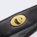 LOEWE Shoulder Bag Leather Black Gold Auth 208228V-23