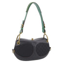 LOEWE Shoulder Bag Leather Black Gold Auth 208228V-1