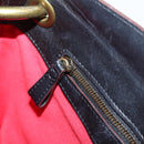 LOEWE Shoulder Bag Leather Black Gold Auth 208228V-27