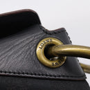 LOEWE Shoulder Bag Leather Black Gold Auth 208228V-9