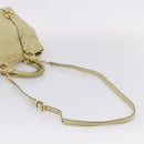 Miu Miu Hand Bag Vitellolux 2way Beige Gold Auth 208229A-10