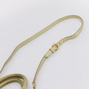 Miu Miu Hand Bag Vitellolux 2way Beige Gold Auth 208229A-11