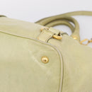 Miu Miu Hand Bag Vitellolux 2way Beige Gold Auth 208229A-13
