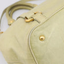 Miu Miu Hand Bag Vitellolux 2way Beige Gold Auth 208229A-14
