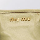 Miu Miu Hand Bag Vitellolux 2way Beige Gold Auth 208229A-17