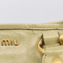 Miu Miu Hand Bag Vitellolux 2way Beige Gold Auth 208229A-18
