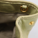 Miu Miu Hand Bag Vitellolux 2way Beige Gold Auth 208229A-19