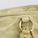 Miu Miu Hand Bag Vitellolux 2way Beige Gold Auth 208229A-20