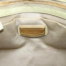 Miu Miu Hand Bag Vitellolux 2way Beige Gold Auth 208229A-21
