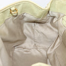 Miu Miu Hand Bag Vitellolux 2way Beige Gold Auth 208229A-23