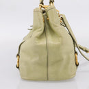 Miu Miu Hand Bag Vitellolux 2way Beige Gold Auth 208229A-4