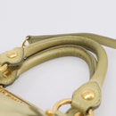 Miu Miu Hand Bag Vitellolux 2way Beige Gold Auth 208229A-9