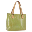 LOUIS VUITTON Monogram Vernis Houston Hand Bag Baby Blue M91005 LV Auth 208230-1