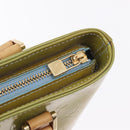 LOUIS VUITTON Monogram Vernis Houston Hand Bag Baby Blue M91005 LV Auth 208230-17
