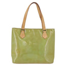 LOUIS VUITTON Monogram Vernis Houston Hand Bag Baby Blue M91005 LV Auth 208230-2